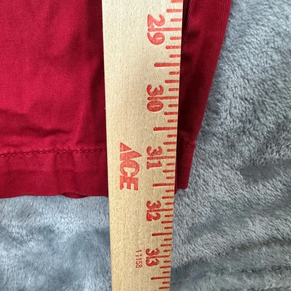 Hugo Boss Mens Red Stretch Cotton Chino Trousers Pants Size 34R